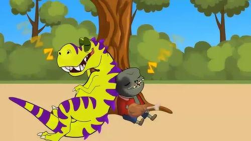 小恐龙吃瓜,小恐龙的夏日瓜果盛宴